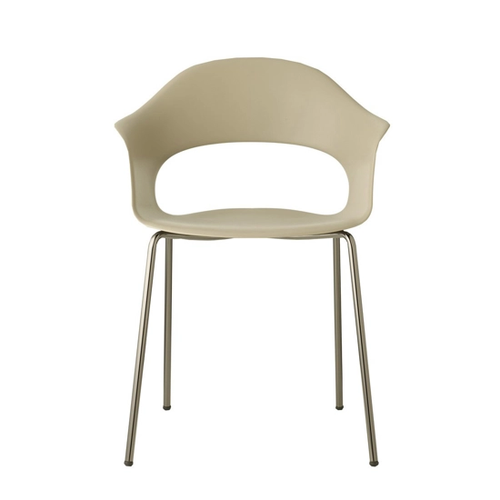Lady B - Gambe Cromo - Ottone Satinato - Nikel Nero Lucido Sedie in plastica di design Scab 1